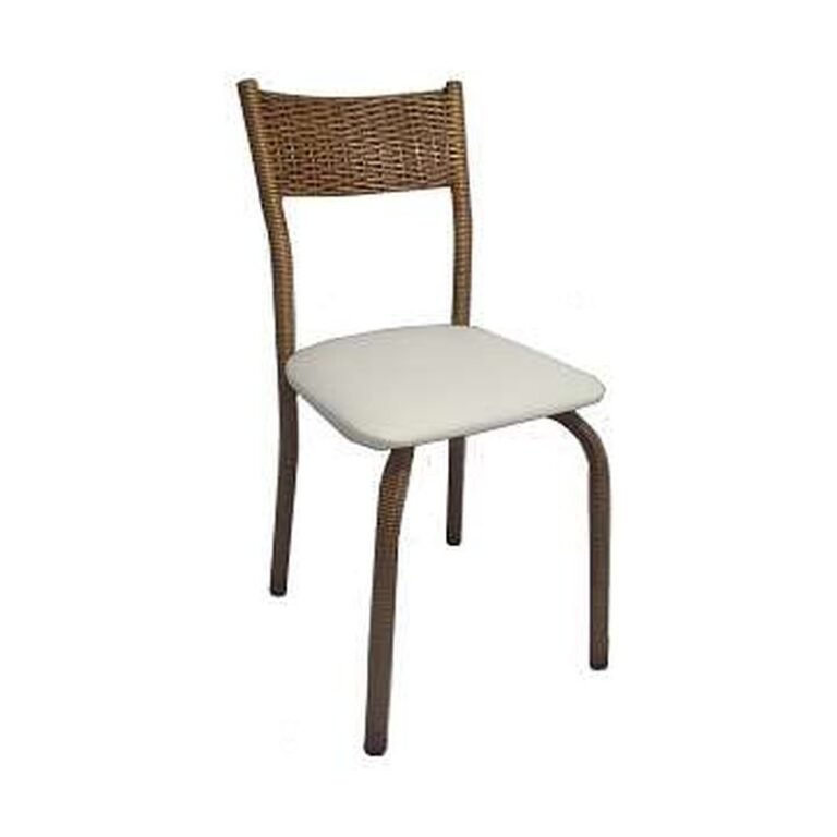 Cadeira Havana Base Vime assento branco (CA06) para locação em eventos — Locseven SP