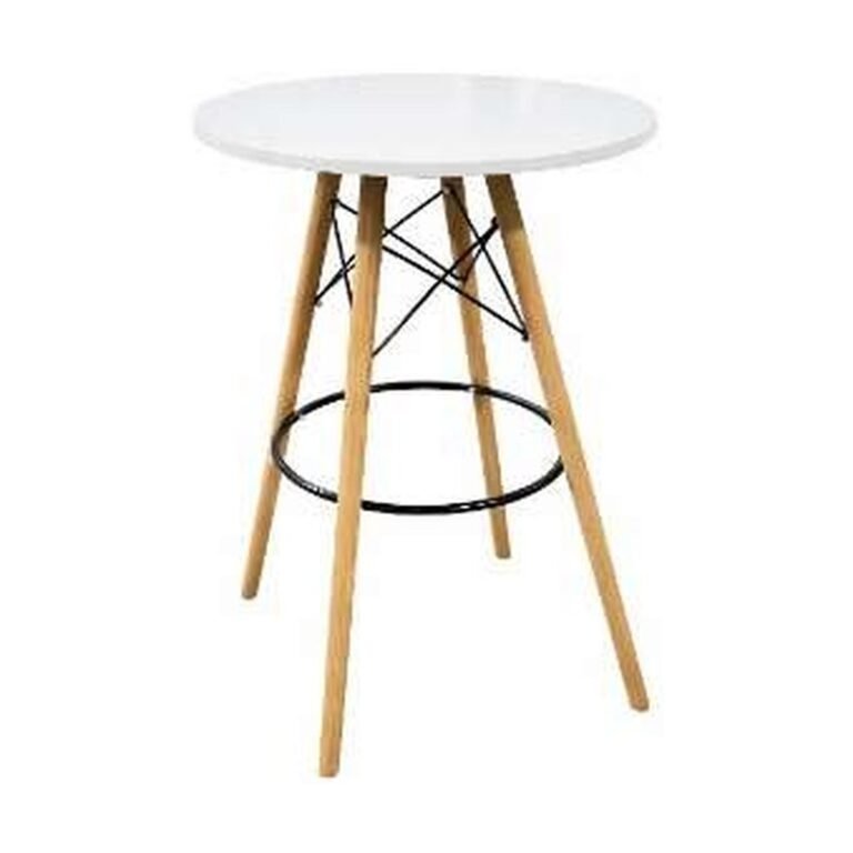 Mesa Bistrô Eiffel tampo branco, tampo preto, tampo vidro (ME264, ME265, ME289) para locação em eventos — Locseven SP