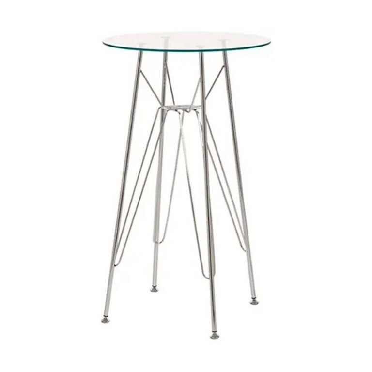 Mesa Bistrô Hokey tampo vidro (ME350) para locação em eventos — Locseven SP
