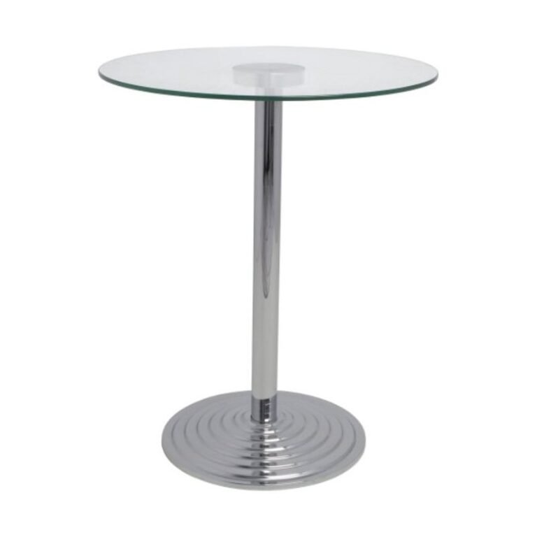 Mesa Bistrô Zurich Base Cromada para locação em eventos — Locseven SP