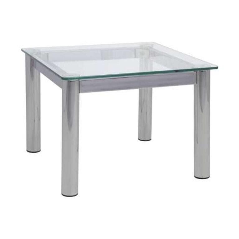 Mesa de Canto Sony Cromada tampo vidro (ME17) para locação em eventos — Locseven SP