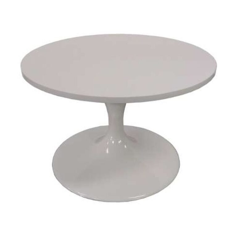 Mesa de Centro Saarinen branca, preta (ME183, ME334) para locação em eventos — Locseven SP