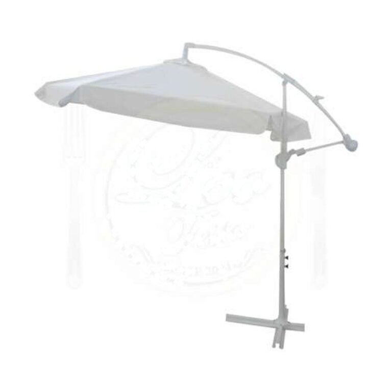 Ombrelone branco (OMB02) para locação em eventos — Locseven SP